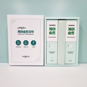 천연愛바이오,[시범구매제품 : 케어솔트치약세트 2입] 임상완료 자연유래치약세트_파주시 기업지원과